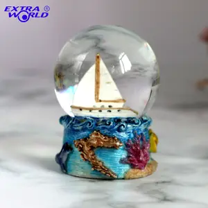 Pabrik Murah Kustom Coratia 3D Resin Dicat Ikan Souvenir Kapal Air Globe