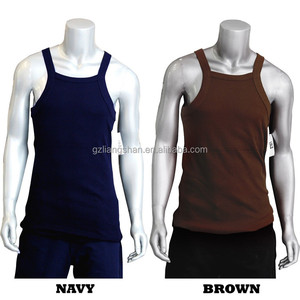 Camiseta sin mangas acanalada de corte cuadrado para hombre, unidad <span class=keywords><strong>G</strong></span>, venta al por mayor - Product Image 6