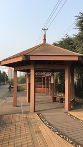 Hot-vendita facilmente installato In Legno composito di plastica <span class=keywords><strong>6</strong></span> angoli <span class=keywords><strong>pavilion</strong></span>