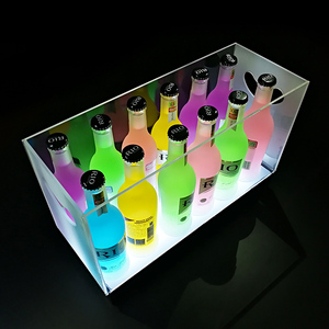 Wijnpromotie-Evenement Gigantisch Wijnglas Lichtgevende Rechthoekige Ijsemmer