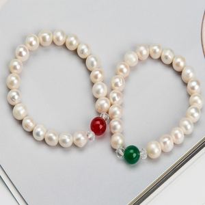 2018 Fashionable Cultured Frehshwater Pearl Chain <strong>Bracelet</strong> Beads Jewelry with 9-10mm Shaped Pearl <strong>Stretch</strong> <strong>Bracelets</strong> - Product Image 2