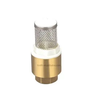 CW614N CN617N forged brass foot valve SS filter check valve for plumbing