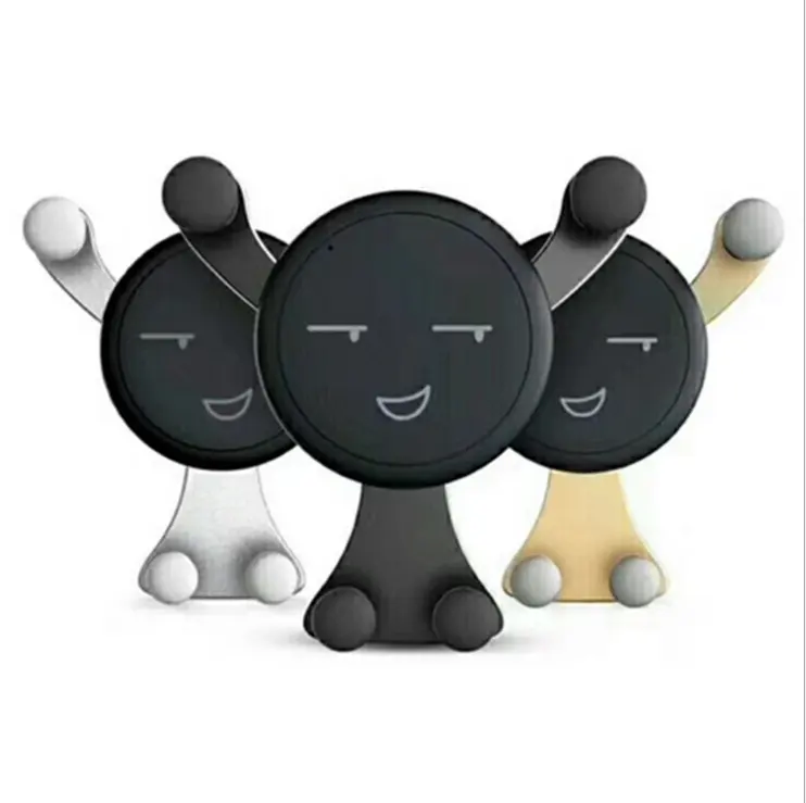 Hot Selling Smiling Face Universal Gravity Car Bracket Air Vent Creative Sucker Automobile Navigation Car Phone Holder