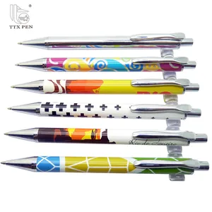 TTX Custom Client Pattern Pen Thermal Transfer Printing Logo Click Ballpoint Pen