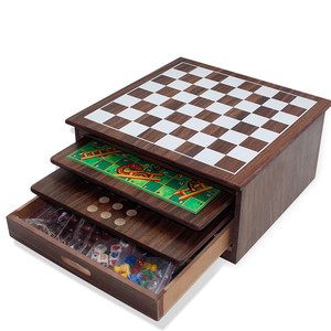Đa 15 Trong 1 Bàn Cờ Bằng Gỗ Bàn Trò Chơi Đồ Chơi Với Cờ Backgammon Ludo Domino <span class=keywords><strong>Mikado</strong></span> Trò Chơi Cho Trẻ Em Giải Trí - Product Image 1