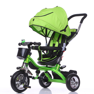 1 yıl için hava lastik tekerlekli bisiklet bebek/kız pembe trike/<span class=keywords><strong>3</strong></span> 1 360 derece dönme bebek üç tekerlekli bisiklet - Product Image 2