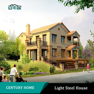2018 Venta caliente de lujo moderno de lujo <span class=keywords><strong>casa</strong></span> prefabricada con estructura de acero - Product Image 1