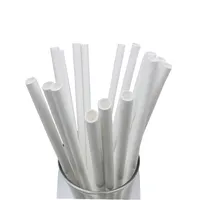 Plain White Paper Straw Rolls, Decorative Kraft Straws