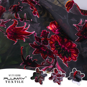 <strong>China</strong> Shaoxing Silk Velvet <strong>Burnout</strong> <strong>Fabric</strong> Woven <strong>Burnout</strong> <strong>Fabric</strong> for Dance Dresses Clothing
