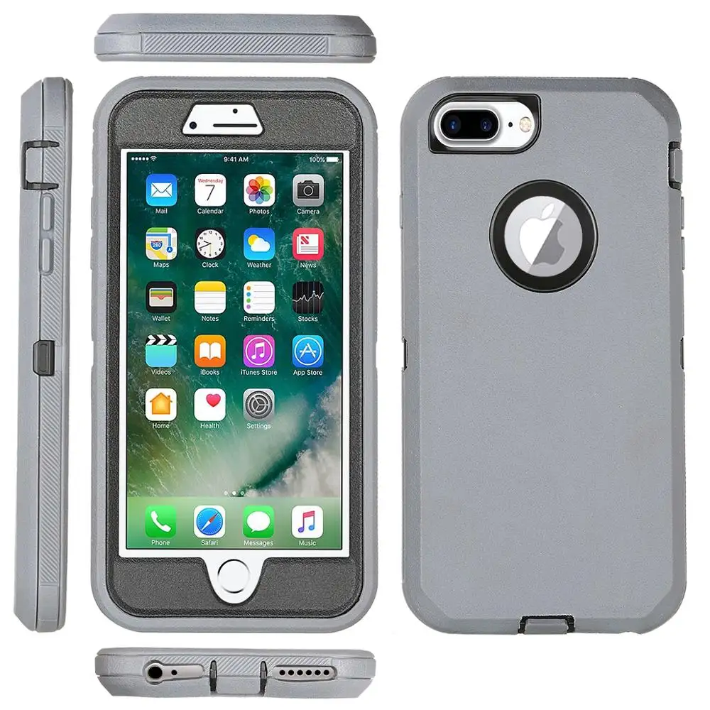 Hotsale Hybrid Kickstand Holster Defender Armor Case Cover For Iphone 6 plus/7 plus/8 plus