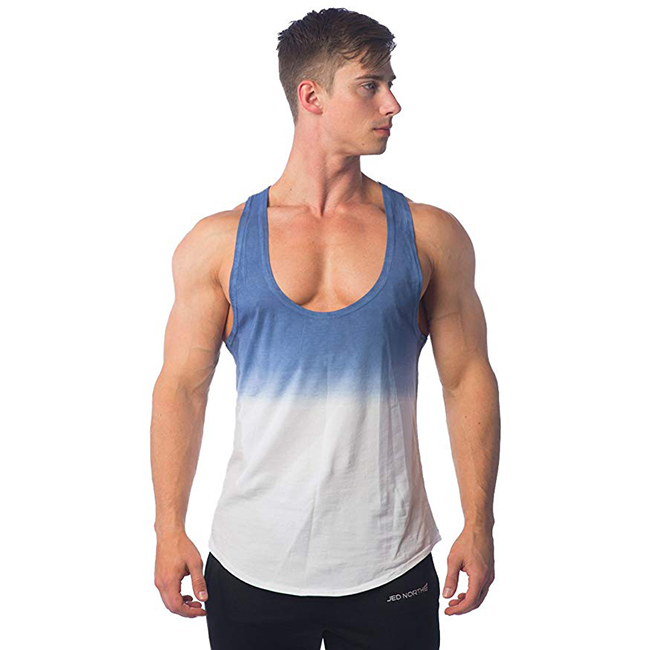 Low minimum quantity custom logo fitness men tank top gym bodybuilding tank top