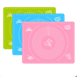Ölçümler ile 50*70cm toptan silikon pişirme <span class=keywords><strong>Mat</strong></span>-isıya dayanıklı, BPA ücretsiz, yapışmaz hamur işi <span class=keywords><strong>mat</strong></span>ı oklava hamur için