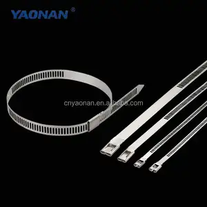 Ball Lock /Metal Cable Wrap Black Self -Locking Pvc Coated Stainless Steel Cable Tie Strapping Band