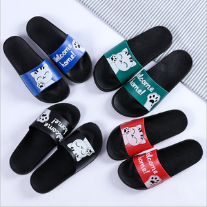 Slippers female summer cute cartoon Korean version indoor and outdoor wear soft bottom couple plastic sandals and slippers