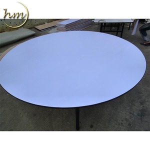 Hiện đại 180 cm 6ft vòng bàn ăn chất lượng thép và Gỗ PVC hàng đầu cho khách sạn có thể gập lại thiết kế - Product Image 3