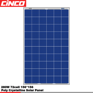 高効率280W PERCポリソーラーパネルCINCOブランド25年保証125mm × 125mmセルサイズ - Product Image 2
