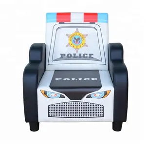 Mát thiết kế đặc biệt gấp xe cảnh sát hình dạng trẻ em sofa thuận tiện đồ nội thất trẻ em