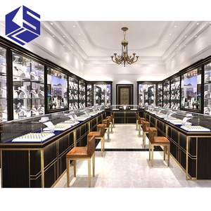 KSL Design Luxury Wooden Jewelry Shop <span class=keywords><strong>Showcase</strong></span> Display Interior para loja Decoração para venda