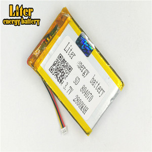 1.25-<span class=keywords><strong>3</strong></span> P <span class=keywords><strong>3</strong></span>.7 V 804070 2800 mah Ultra thin Lipo battery, thin film Lithium Battery Li-ion rechargeable battery - Product Image 2