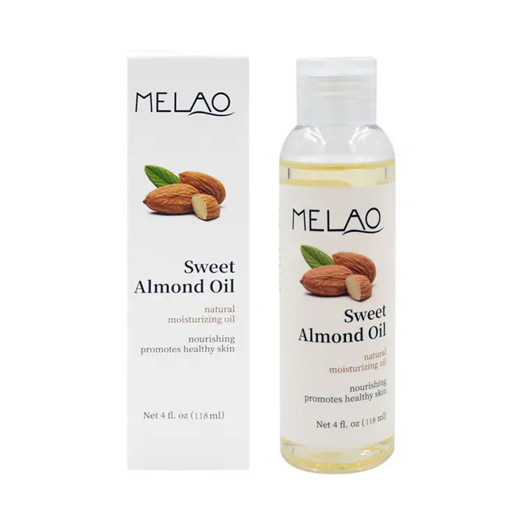 MELAO Minyak Almond Manis Organik Murni 100%, Minyak Esensial Murni Pelembab Badan, Mengangkat Mengencangkan Kulit Wanita