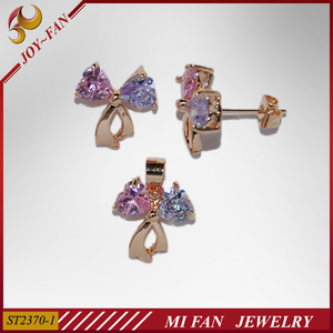 cz colgante pendientes conjunto de joyas de la joyería exhibición de la joyería al por mayor de china - Product Image 1