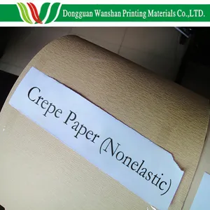 Blanco/marrón máquina de papel crepé, 115g papel Kraft, 300 metros por rollo de papel del arte