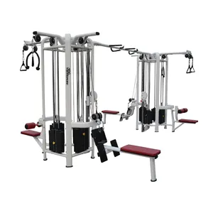 Multi jungle 8 station stacks integrated gym trainer station christmas gift stacks gym station q195 steel q195 multi jungle CE ISO9001 Plywood Box