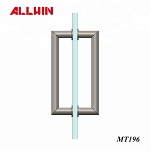 Modern Polished Chrome Back-to-Back <b>Handle</b> for Doors Push Pull <b>Window</b> <b>Handle</b> for Hotels Durable Glass Steel Aluminium Material - Product Image 2