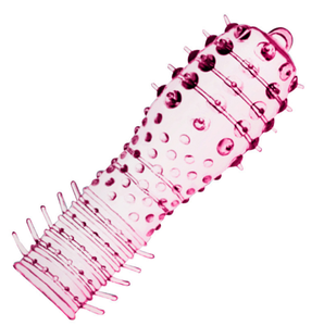 Weich gummi Penis Ärmel Spiked Dildo Extension Kondome Kristall Dildo Ärmel Männer <span class=keywords><strong>Sex</strong></span> Delay Kondom 4*13cm