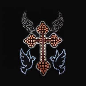 Custom Design Hotfix Glitter Collar Stones And Crystals <strong>Neckline</strong> Patch Motif <strong>Appliques</strong> Transfers For Clothes