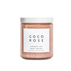 Private Label All Natural Coconut Rose Körper zucker peeling