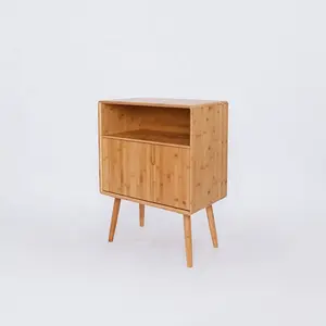 Bamboo Organizer Cabinet Chest Kitchen Cabinet small size with Door