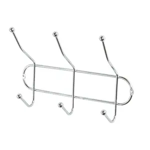 Wall Mounted Hooks Iron Wire Rack Wall Hanger with 6 8 10 12 Hooks Design Coat Towel Rail Hook for Foyer Hallways and Bedrooms