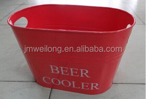 Classic Large Capacity Galvanized Metal Oval Cool <strong>Drink</strong> Tub <strong>Ice</strong> <strong>Bucket</strong> for Party - Product Image 6