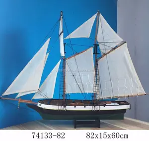 طراز قرصنة أخضر اللون ، 82 × 15 × 60 ، إبحار خشبي ، طراز يخت سفينة بحرية يدوية - Product Image 1