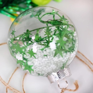 <span class=keywords><strong>Boule</strong></span> <span class=keywords><strong>de</strong></span> verre pare-balles, 50 pièces, ornements transparents <span class=keywords><strong>de</strong></span> noël, objets artisanaux remplis <span class=keywords><strong>de</strong></span> neige artificielles et <span class=keywords><strong>de</strong></span> l'herbe - Product Image 3