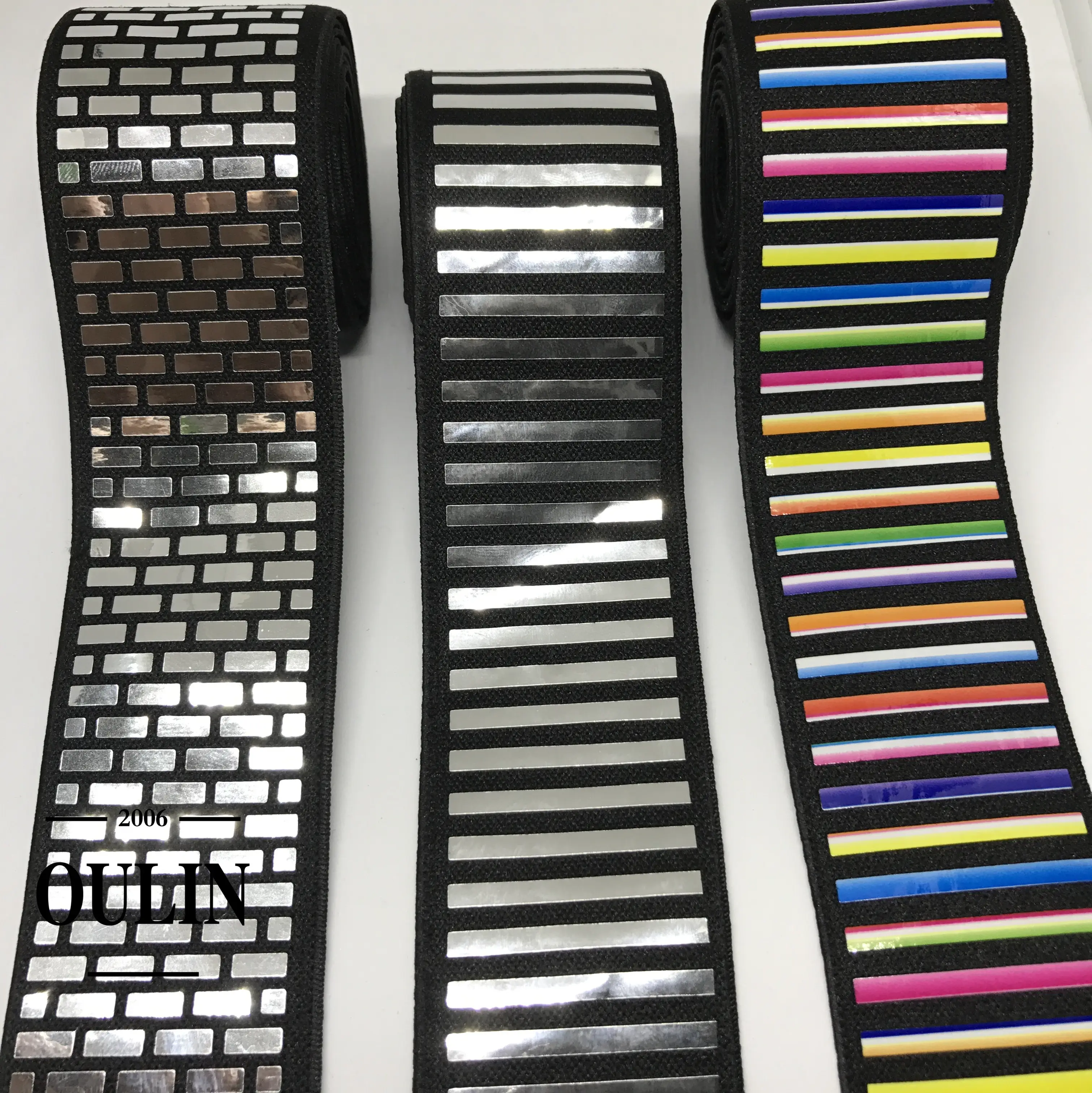 लेजर प्रकार फीता ट्रिम टेप सामग्री के साथ अलग अलग रंग ट्रिम डिजाइन अनुकूलित किया जा सकता
