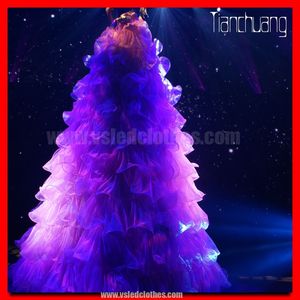 Rgb farbdruck Sänger glow in <span class=keywords><strong>the</strong></span> dark kleider, stitle Spaziergang led-licht kleid, anpassen farbe ändern kleid - Product Image 2