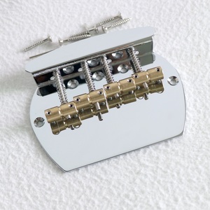 สะพานกีตาร์เบสไฟฟ้า4สายสไตล์นักดนตรีพร้อมอานม้าทองเหลือง20มม. - Product Image 1