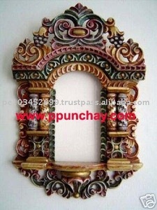 Retablo & Frame-tallado de madera de cedro, 17x12 ", Perú - Product Image 1