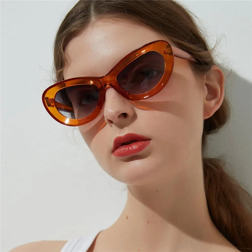 Cat Eye Sonnenbrille New Fashion Oval Shades Vintage Sonnenbrille Retro Candy Color Sonnenbrille