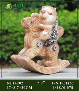 <strong>garden</strong> ornaments craft <strong>hedgehog</strong> on <strong>the</strong> sea-saw figurines - Product Image 3