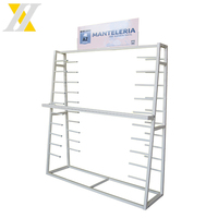 Store Commercial Free Standing Display Racks for Shops Hanging Rug Carpet Rolling Metal Display Racks