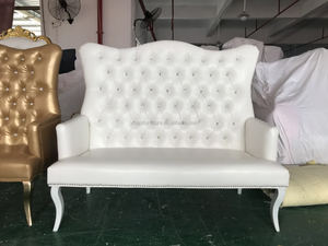 Sillón de Dos Plazas Blanco con Respaldo Alto para Novios - Product Image 5