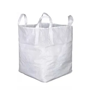 Protection de l'environnement industriel en plastique tissé sac de tonne nouveau PP en plastique conteneur carré sac roulement 1-2 tonnes sacs