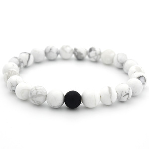 Black Agate Beads <strong>White</strong> Turquoise Stone Stone <strong>Bracelet</strong> Distance <strong>Bracelets</strong> - Product Image 3