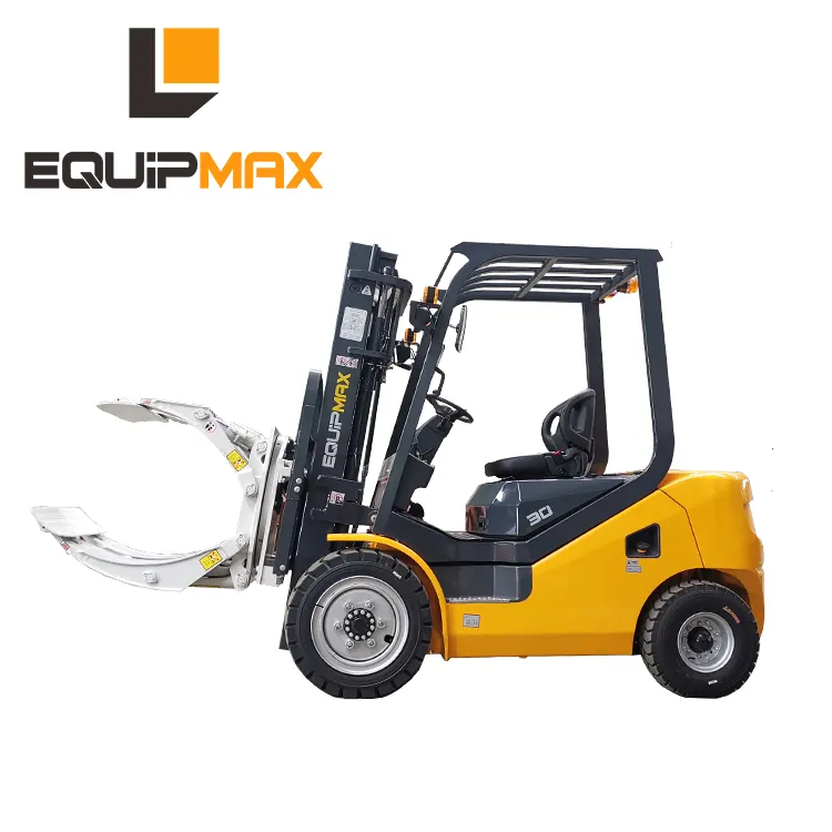 무거운 종이 롤을 쌓고 기동하기위한 Equipmax 종이 롤 클램프 지게차