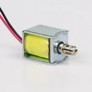 AJK-T0502 elektrikli Dc 12 volt 24 volt minyatür çerçeve Solenoid çekme itme elektromıknatıs kilidi