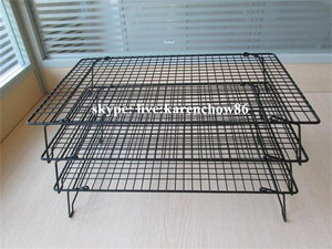 Fabbricazione di 3 livelli impilabile torta di pane cremagliera di raffreddamento per la cottura di biscotti filo antiaderente - Product Image 2