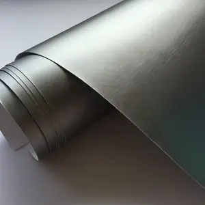 Annhao Premium Grigio Colore Colla Rimovibile Spazzolato Opaco del Bicromato di Potassio Dell'automobile Del Vinile Wrap